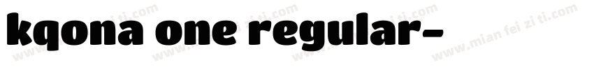 kqona one regular字体转换